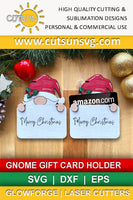 Santa Gnome card holder SVG