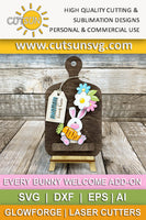 Every Bunny Welcome Easter Bunny svg Add-on and Interchangeable Cutting board decor SVG Glowforge SVG Laser cut file