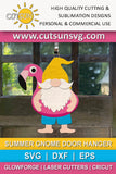 Summer gnome door hanger svg | Summer door hanger svg