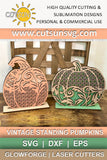 Vintage patterned standing pumpkins SVG bundle