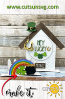 St Patrick's day Add-on for the Interchangeable House and Fence Shelf decor SVG FILE