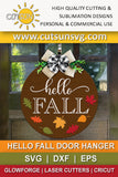 Hello Fall door hanger SVG