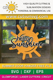 Hello Sunshine door hanger SVG freebie