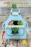 St Patrick's day add-on for the Interchangeable Apron shelf sitter SVG Laser cut file