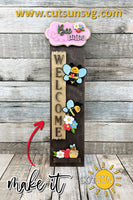 Bee Mne Valentine's day Interchangeable Porch leaner Laser cut file