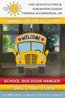 School bus door hanger SVG