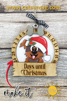 Christmas Dog Countdown SVG Laser Cut File