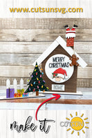 Christmas Add-on for the Interchangeable House and Fence Shelf decor SVG FILE