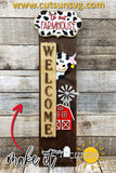 Welcome to our Farmhouse Dairy Cow vertical porch leaner Laser cut file