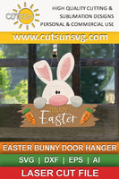 Easter Bunny door hanger Happy Easter svg
