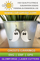 Ghosts earrings SVG