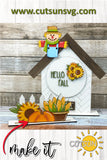 Hello Fall Add-on for the Interchangeable House and Fence Shelf decor SVG FILE