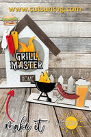 Grill master SVG Add-on for the Interchangeable shelf decor svg House and Fence set SVG FILE | Father's day | Laser cut file