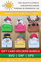 Christmas gift card holders SVG bundle