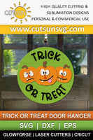 Pumpkins trick or treat door hanger SVG