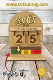 Santa Meter countdown to Christmas shelf sitter SVG