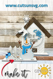 Let it snow Winter Add-on for the Interchangeable House and Fence Shelf decor SVG FILE