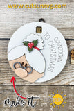 Mrs Santa Countdown to Christmas Ornament SVG