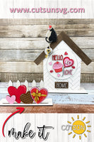 Valentine's day Add-on for the Interchangeable House and Fence Shelf decor SVG FILE