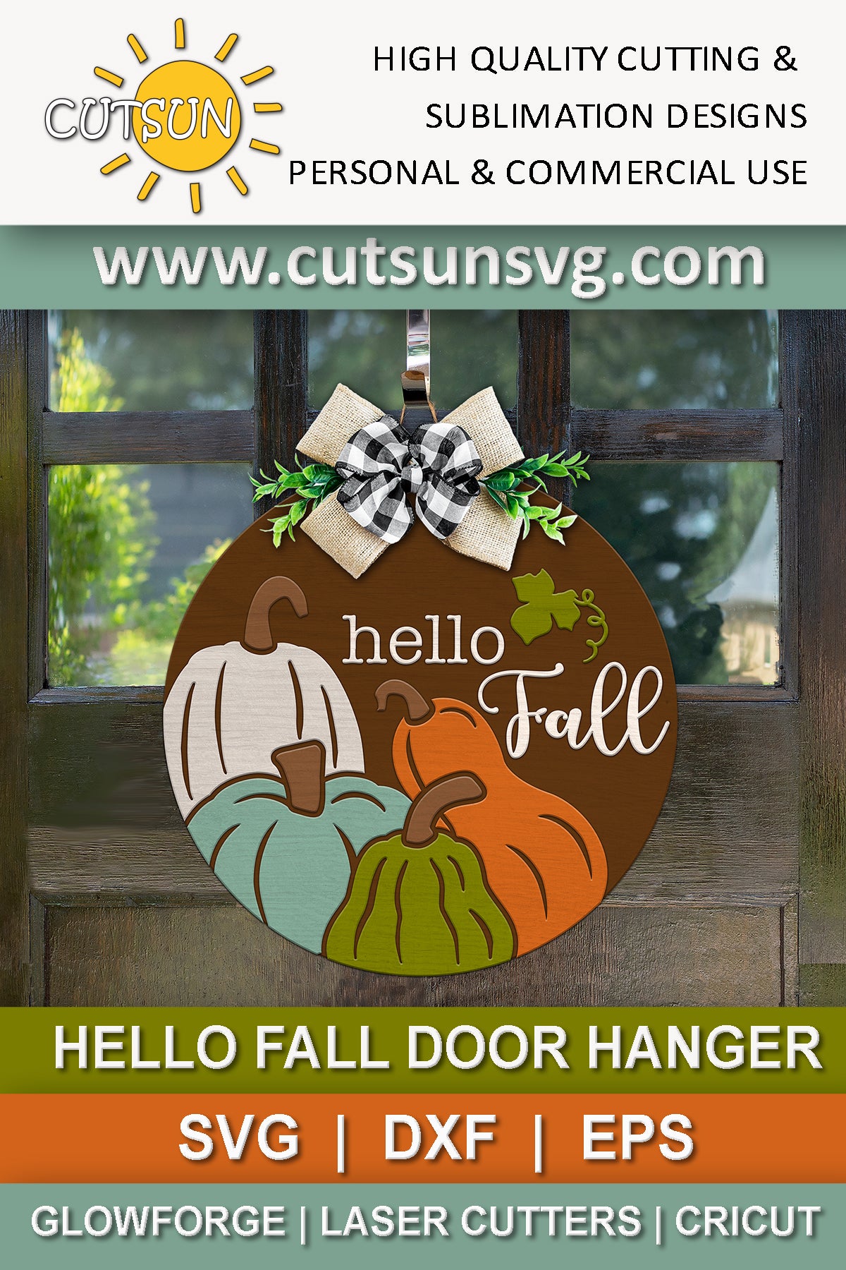 Gourds door hanger SVG
