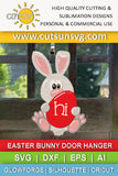 Easter bunny door hanger SVG digital download