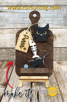 Cat Purr Add-on and Interchangeable Cutting board decor SVG