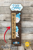 Let it Snow porch sign add-on with a free Interchangeable Porch leaner SVG Gnome svg vertical porch sign Winter decor Laser cut file