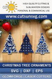 Patterned Christmas tree ornament svg Christmas ornament svg Rattan cane svg Christmas tree svg Laser cut file