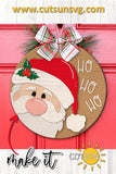 Santa Ho Ho Ho Door Hanger SVG Christmas door hanger SVG Laser cut file