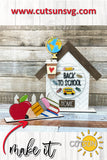 Back to school Add-on for the Interchangeable House and Fence Shelf decor SVG FILE