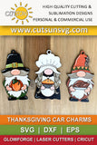 Pilgrim gnomes car charms svg bundle