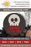 Free Halloween door hanger SVG