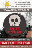 Free Halloween door hanger SVG