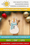 Snowman Christmas ornament SVG Snowman SVG Laser cut file Glowforge svg Cricut SVG