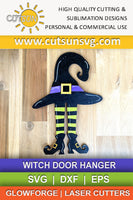 Witch hat and legs door hanger SVG