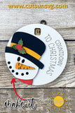 Snowman Countdown to Christmas Ornament SVG