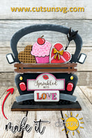 Valentine's day Add-on for Interchangeable Farmhouse Truck Laser cut file