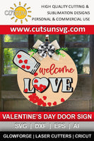 Valentine's day door hanger svg digital download