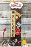 Welcome to our Farmhouse Highland Cow vertical porch leaner Laser cut file