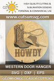 Western door hanger SVG