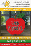 Back to school door hanger SVG | Back to school Apple door sign SVG FREEBIE