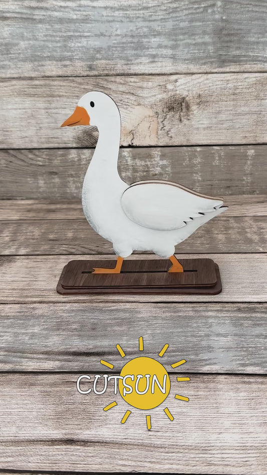 Goose Shelf Sitter SVG – Laser Cut Base File for Interchangeable Add-Ons
