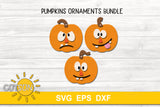Funny pumpkins ornaments SVG bundle