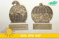 Vintage patterned standing pumpkins SVG bundle