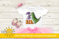 3 Rex Dino sublimation design | Cute Dinosaur sublimation