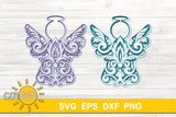 3D Layered Angel SVG