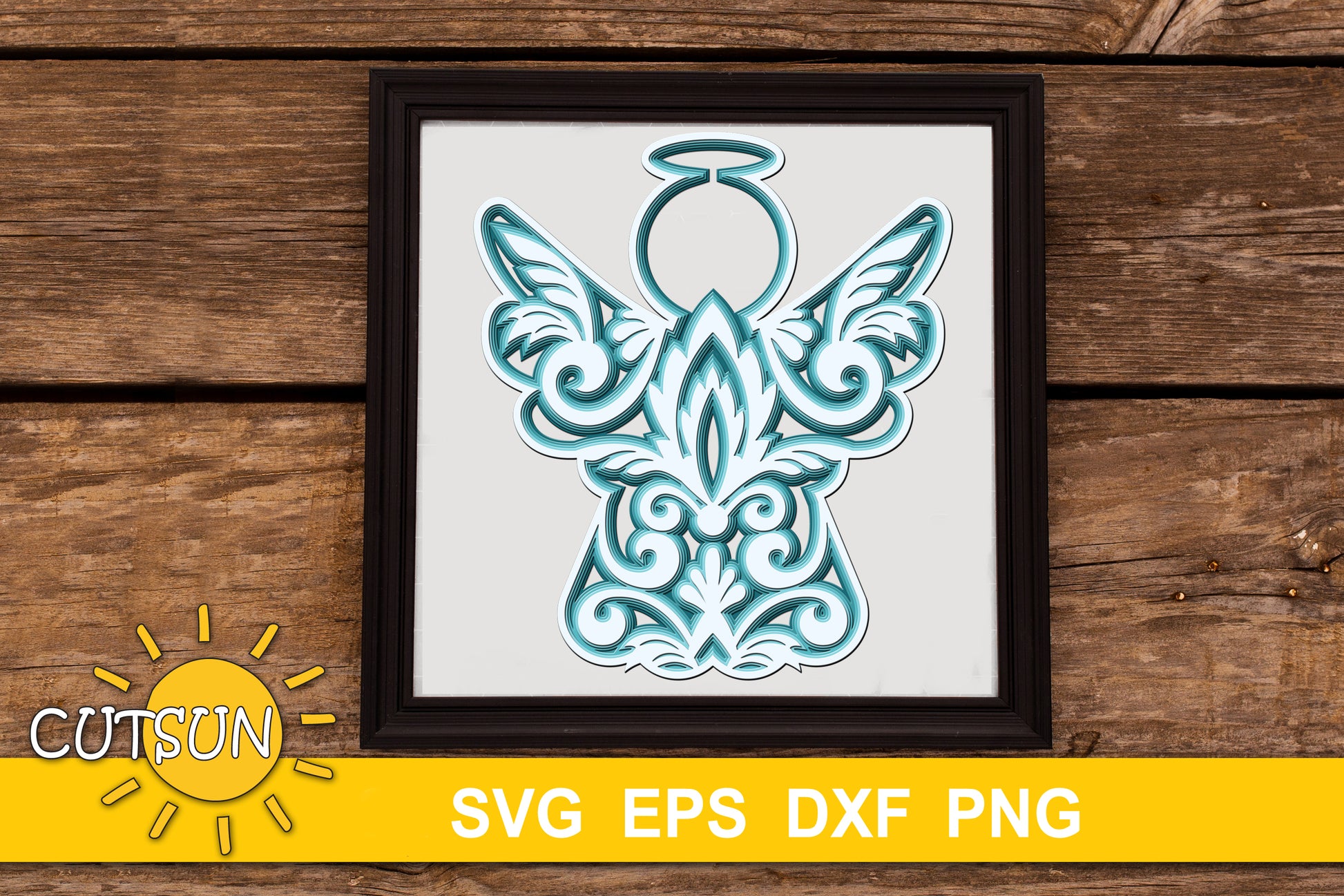 3D Layered Angel SVG