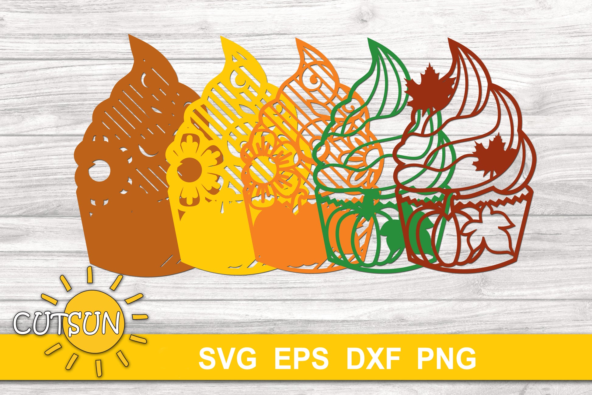 3D Layered Fall SVG 