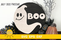 Ghost Boo Door Hanger Free SVG