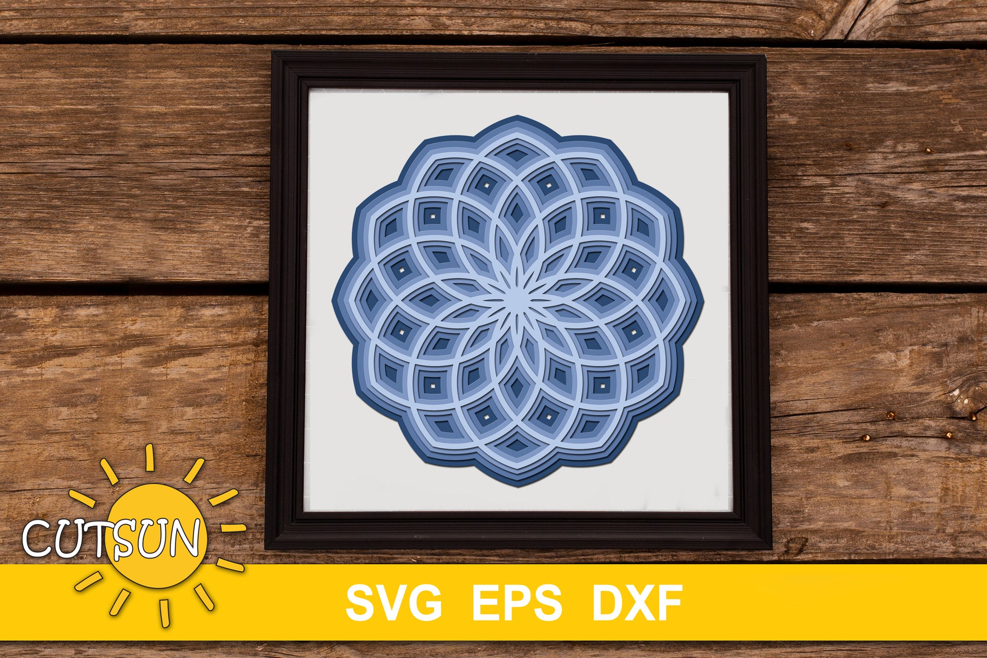 3D Layered Mandala SVG